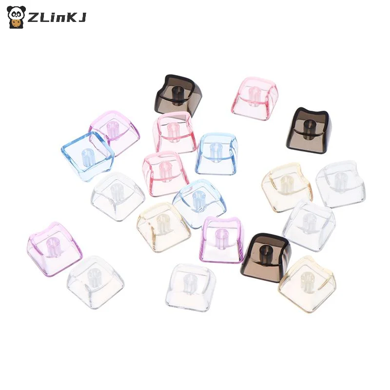 ▶10/20pcs Cute Cat Shaped Transparent Keycaps PBT 1U PC Blank Key Caps MAO Profile DIY No Engraved Keycap For MX Switch Keyboard