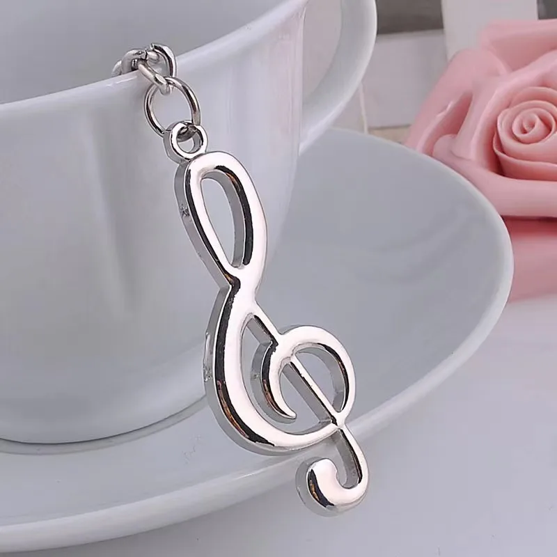 List of musical symbols keychain personalized music Keychain chain music gift pendant Creative Treble Clef G