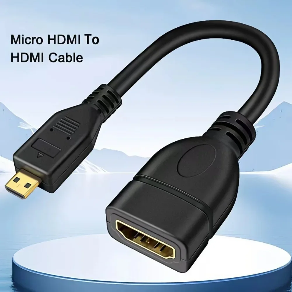 Micro HDMI-compatible To HDMI-female Data Transmission Line HD Line TV Cable Camera Adapter Cable Extension Conversion Digi O3G1