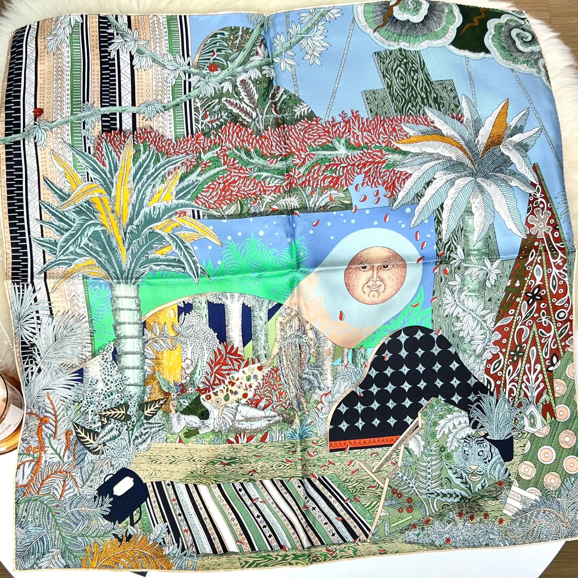 

65 см шелковый шарф с двойным принтом, шали, шарфы, ручные края, украшение для сумки на голову, женский подарок для влюбленных, одежда, аксессуары для головы