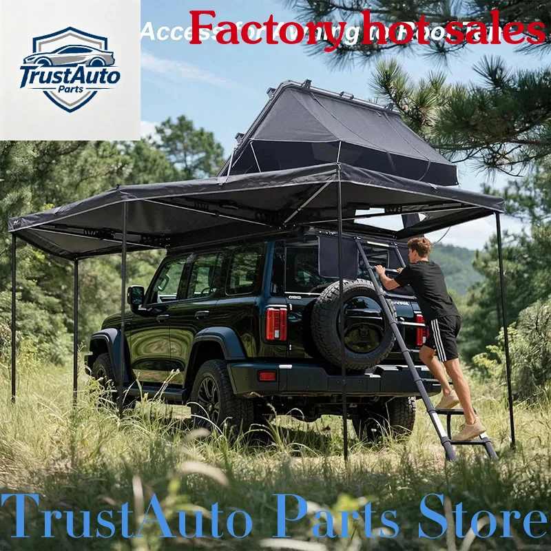 TrustAuto Parts Store Is Having A New Den Outdoor Camping Degree Car Side With LED Strips Hot Sale 0°Awning