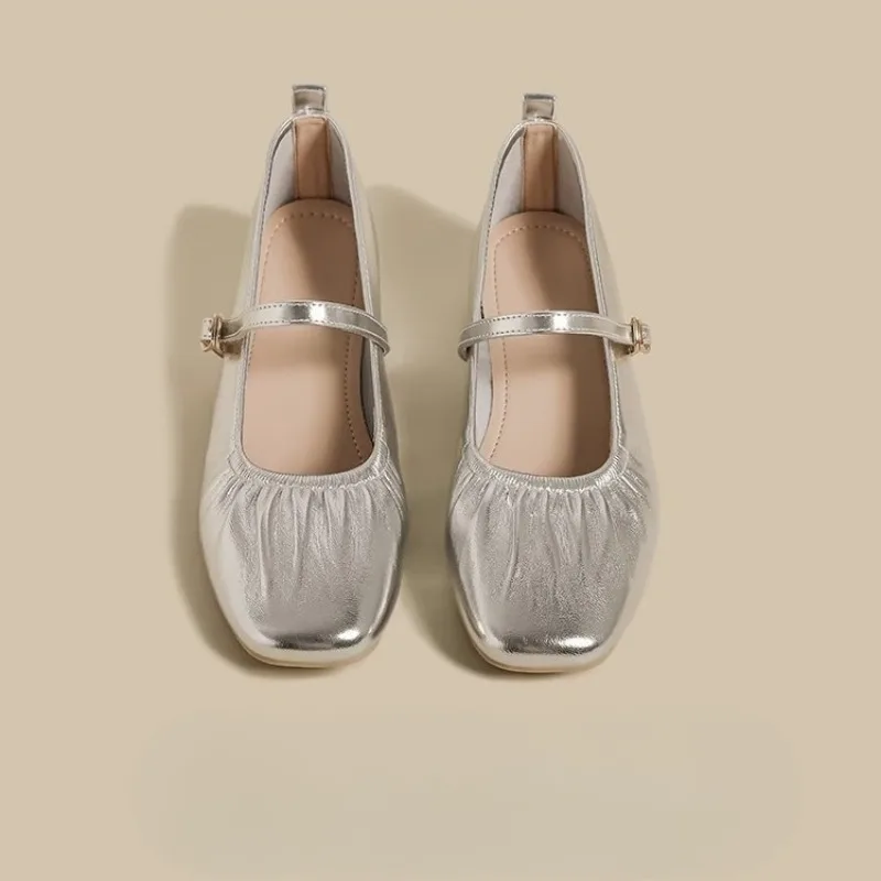 

New Women's Mary Jane Shoes Exquisite Soft Leather Low Heels for Woman Elegant French Casual Shoes Designer Shoes Zapatos Mujer