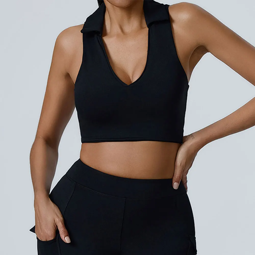 حمالات صدر رياضية للنساء ملابس داخلية عالية الكثافة للصالة الرياضية والجري واليوجا بدون ظهر حمالة صدر سريعة الجفاف مقاومة للصدمات سترة للتمرين Bralette #6