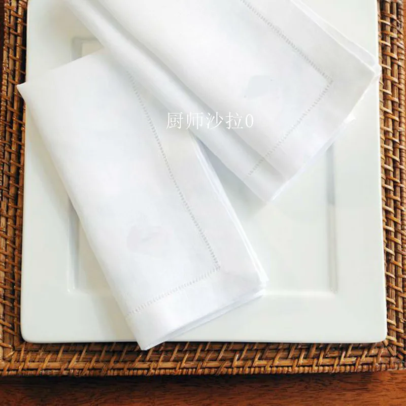 10 PCS Linen Napkins Place Mats Natural Solid Color Tablecloth Simple Modern for Wedding Restaurant