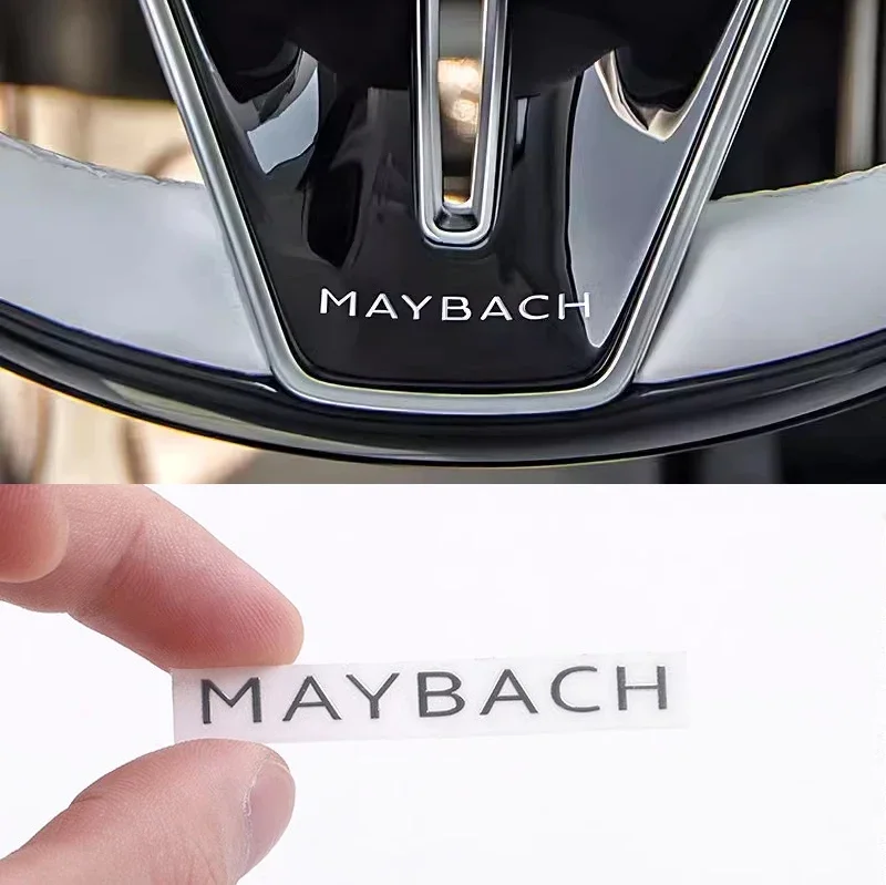 Tiny Fob Logo Nickle Car Emblem for Mercedes Benz Maybach S400 S450 S500 S680 Lower Steering Wheel Interior Nameplate Sticker