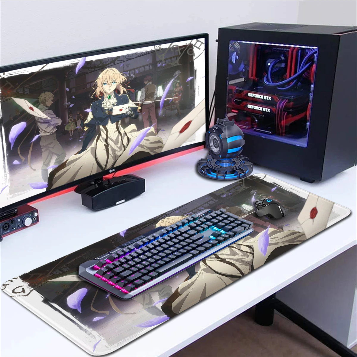 

Anime Violet Evergarden Gaming Mouse Pad Large Computer Mousepad Keyboard Pad Non-Slip Base Big Laptop Mat