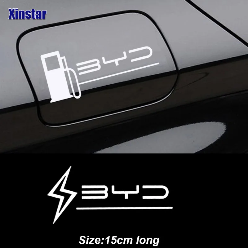 Car Oil Tank Stickers Decal For BYD Han Song Tang Qin PLUS Atto 3 Auto Accessories