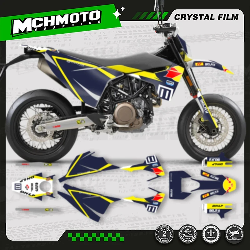 

MCHMFG пользовательские графические наклейки для команды, комплект наклеек для Husqvarna, наклейка SUPERMOTO ENDURO 15-20 701 2015-2017 2018 2019 2020 011