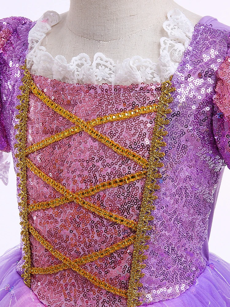 Girls’ Sparkling Purple Princess Party Dress with Floral Sequin Detailing – Elegant Tulle Skirt for Birthdays, Halloween, and Special Occasions, Princess Dresses for Girls 4 Girls' Sparkling Purple Princess Party Dress with Floral Sequin Detailing - Elegant Tulle Skirt for Birthdays, Halloween, and Special Occasions, Princess Dresses for Girls 4