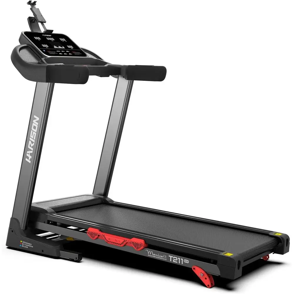 Compact Quiet Treadmill for Home, Ideal for Small Spaces, 16.9 Belt, 300 LB Capacity, Shock Absorption