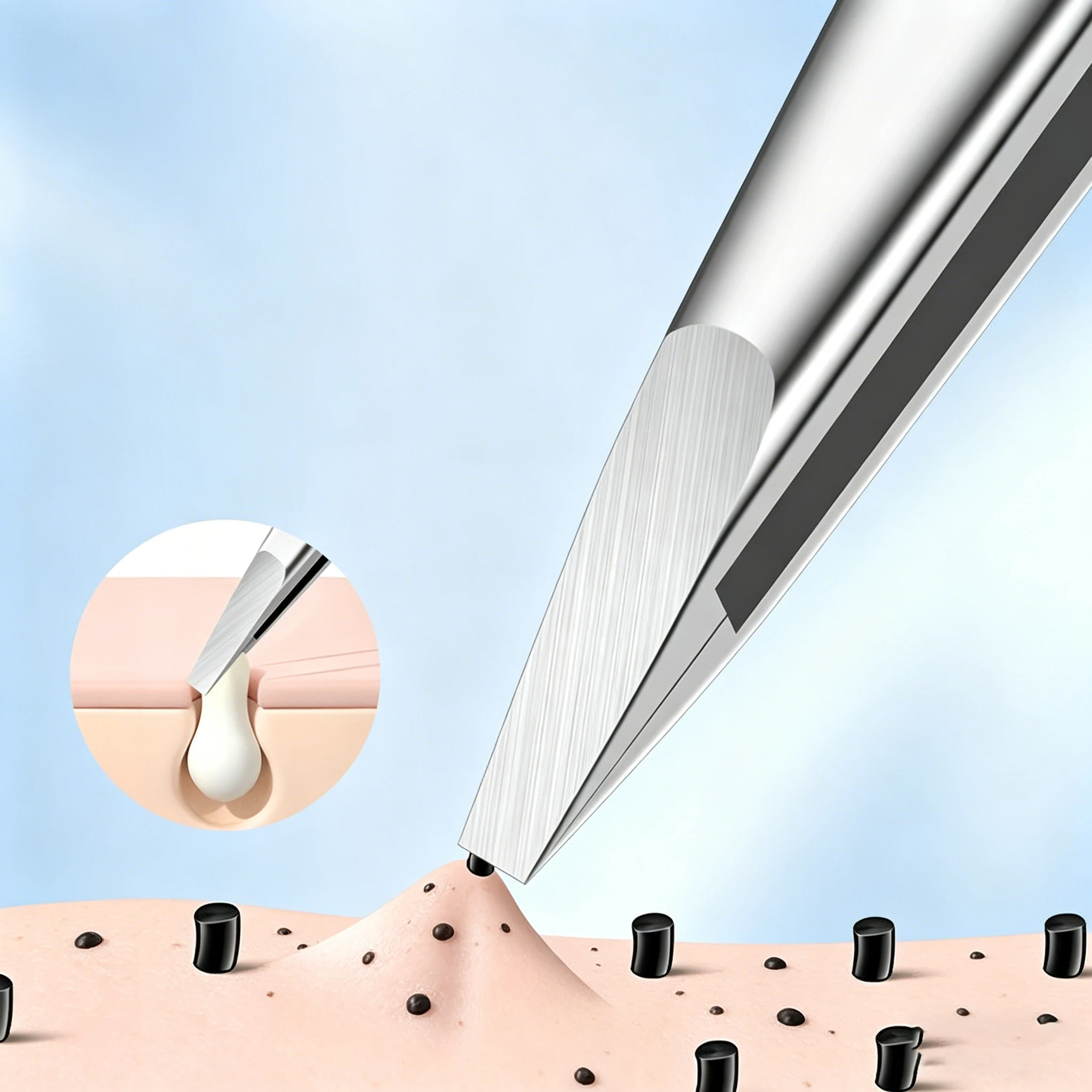 Precision Stainless Steel Eyebrow Tweezers Unscented Hair Removal & Grooming Tool, Durable Facial Care Accessory