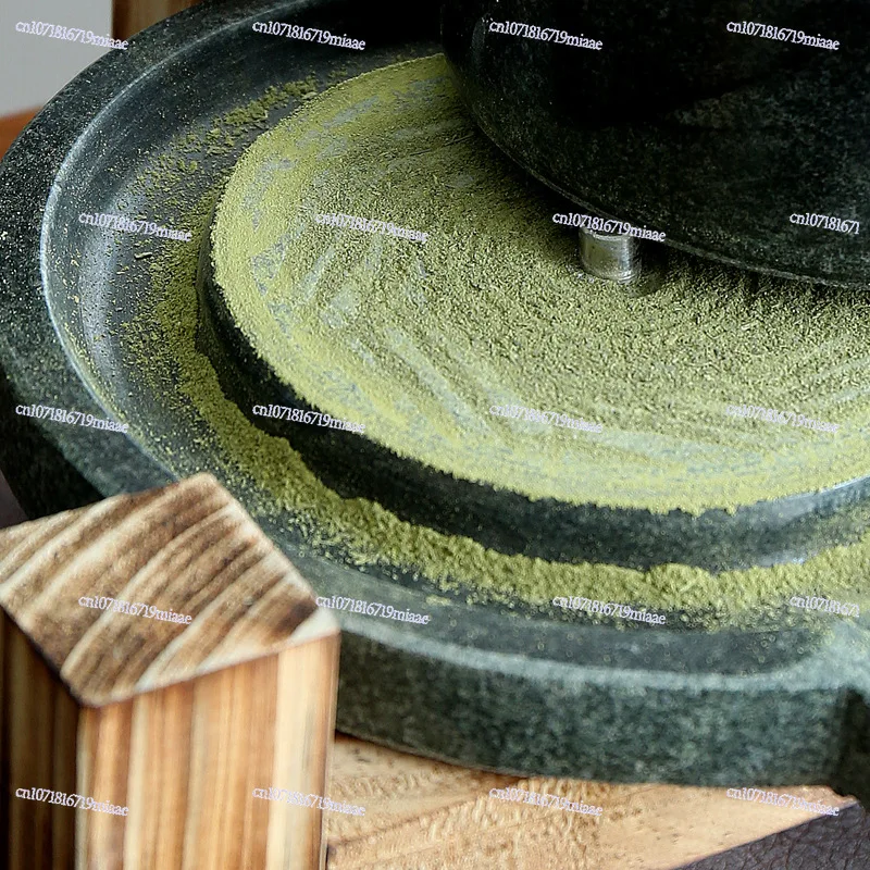 Retro Song Dynasty Tea Grinding Stone for Soy Milk & Tofu Household Kitchen Tool Graphite Bluestone