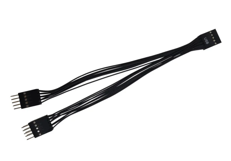 Cable de extensión USB para placa base de ordenador, divisor de 9 pines de 1 a 2 Y, Cable de plomo de alta definición