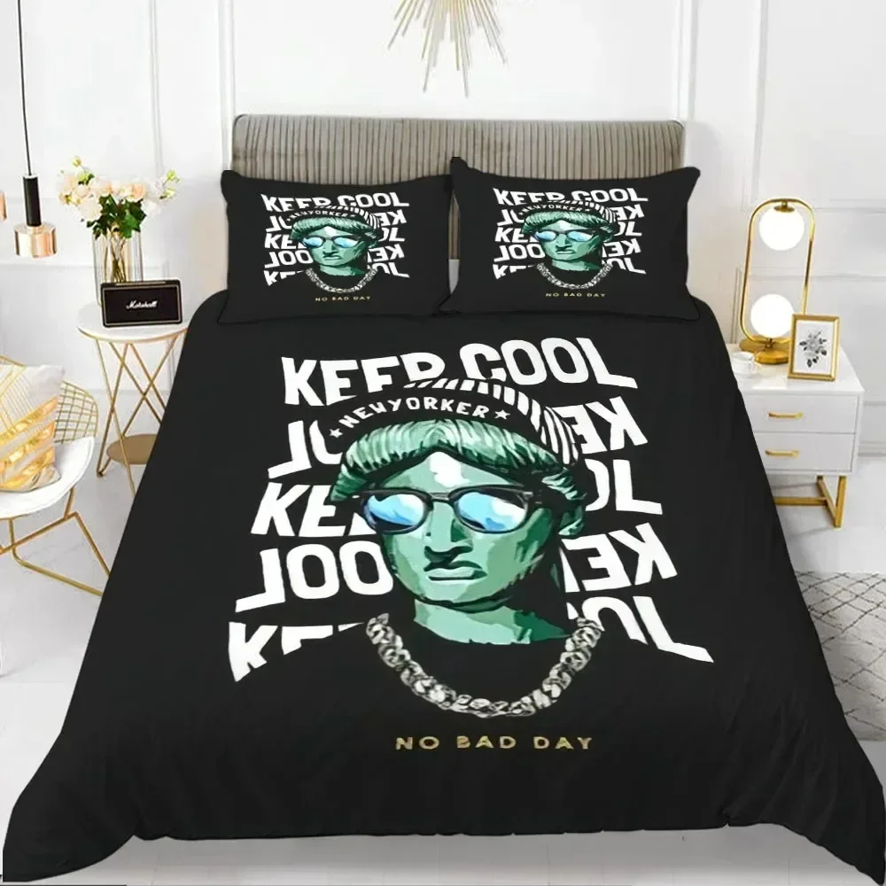 Fashion Girl King Queen Duvet Cover European and American Modern Trend Girly Bedding Set for Teens Polyester Quilt Cover