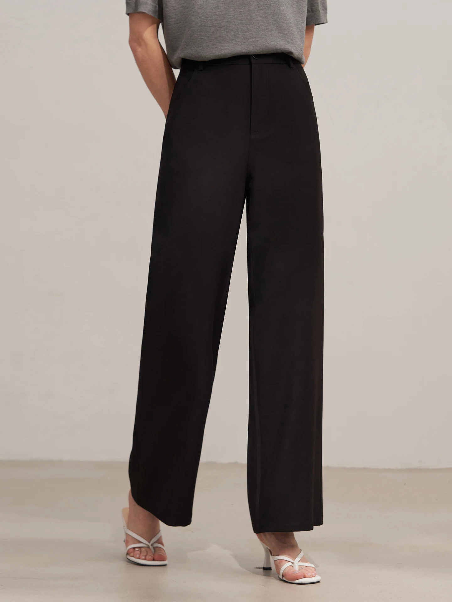 LIEDU Office Commuter Women High Waist Wide Leg Pants Loose Straight Casual Jogger Trousers Spring Summer Daily Chic Work Outfit