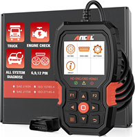 ANCEL HD601 OBD2 Heavy Duty Truck Scanner All System Code Reader 6/9/16 PINS OBD 2 Diesel Scanner Diagnostic Tool Free Update