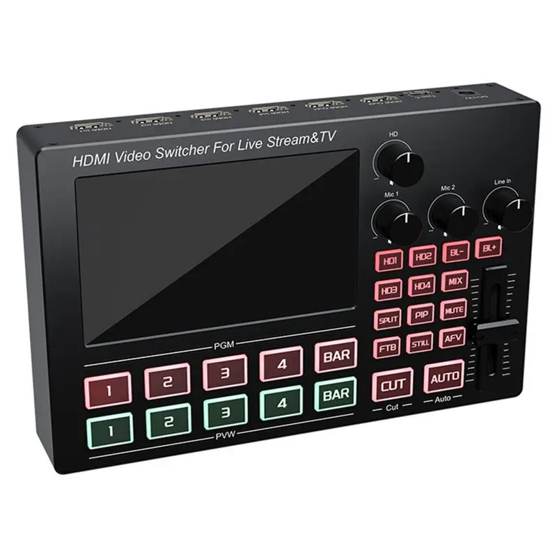 Live Broadcast 1080P 4 Channel -Compatible Video Mixer 5