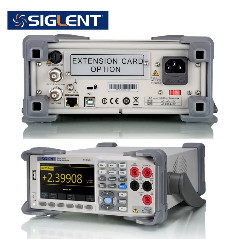 Siglent SDM3055X-E 5-1/2 cyfrowy multimetr cyfrowy podwójny wyświetlacz 150 Rdgs/s Tester wielofunkcyjny stół True-RMS Dcv/Dci Acv/Aci test