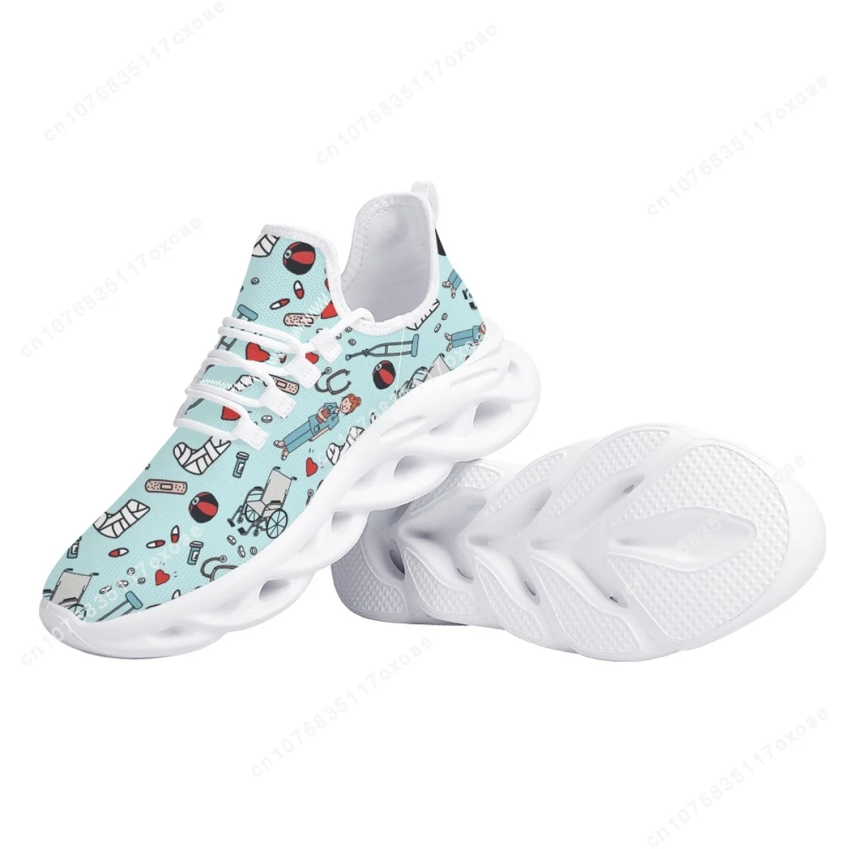 2023 Lace-up Sneakers Nurse Surgical Shoes Casual Flat Shoes Hospital Working Outdoor Non-Slip Walking Shoes Tennis