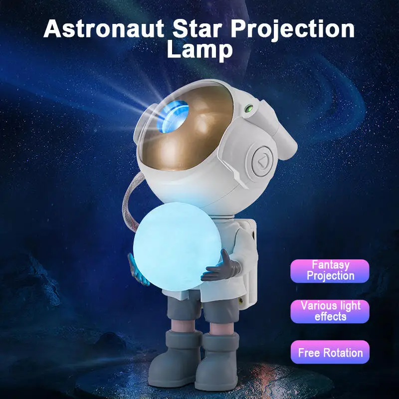 Astronaut Starry Sky Projector Night Light Galaxy LED Projection Lamps Bluetooth Speaker For Kids Bedroom Home Party Decors 2024