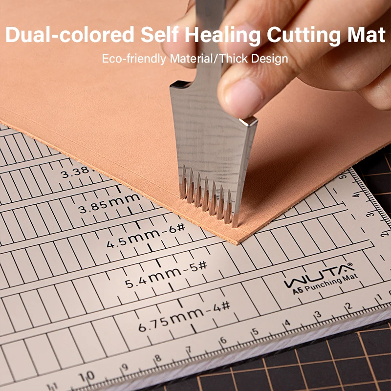 WUTA Professional 8mm Thicken Leather Punch Mat A4 / A5 Tools Cutting Mat, Punching Board, Engraving Pad, Carving Knife Table