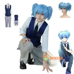 Anime Assassination Classroom Shiota Nagisa Cosplay Costumes Wig Tie Vest Halloween Christmas Party Uniform Unisex Daily Leisure