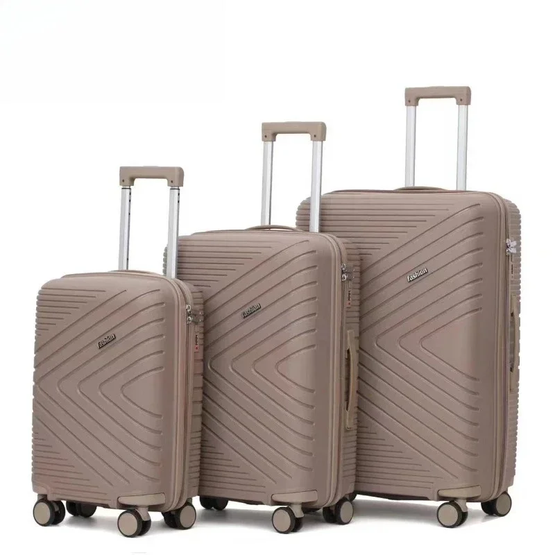 3 Pieces Luggage Set Softside Travel Suitcase with Spinner Wheels, 20+24+28in Lightweight Suitecase Set