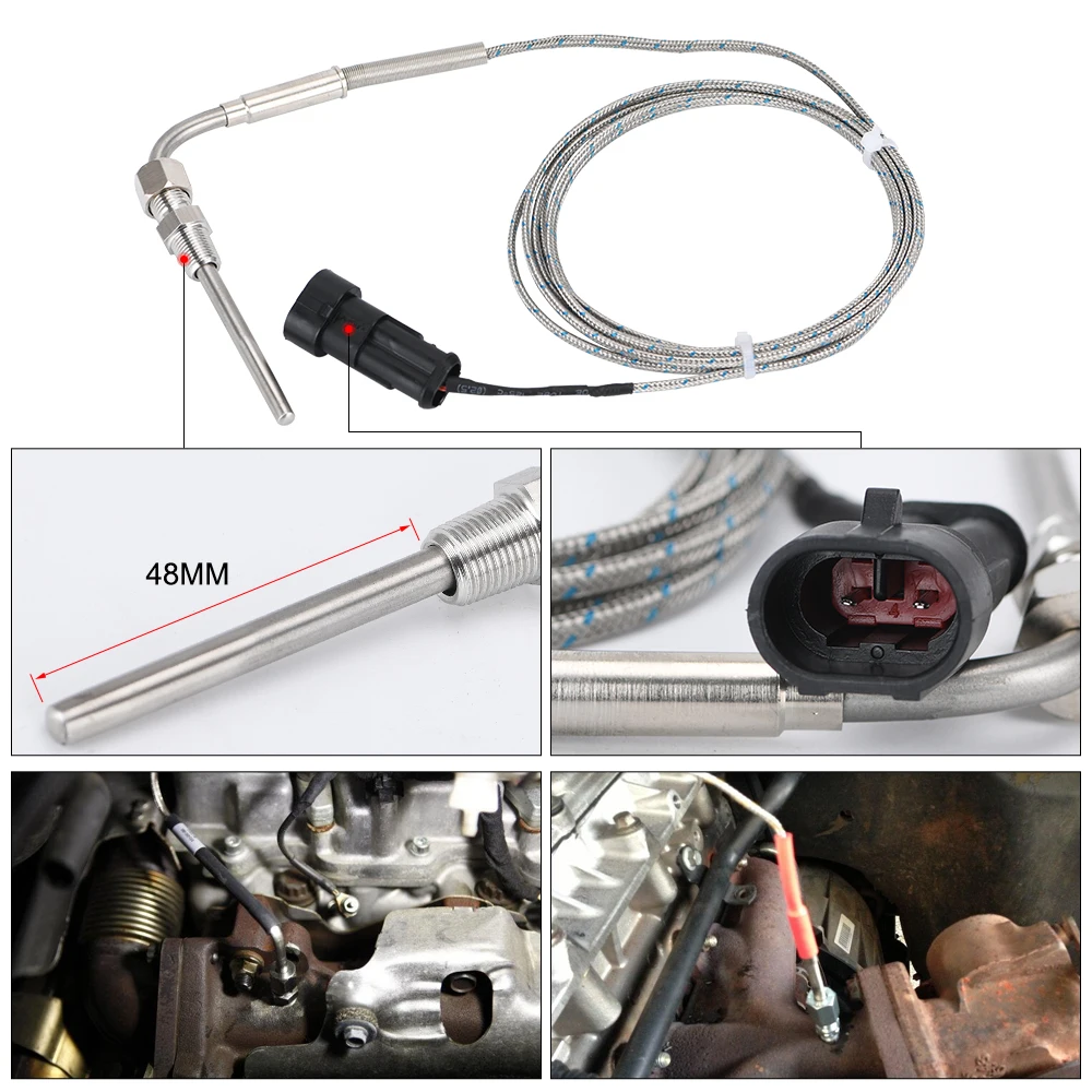 Car Exhaust Temp Gauge Exhaust Gas Meter Digital With Sensor EXT Temperature Meter Turbo for 4WD Hilux Patrol EGT HT-TAG06-QY