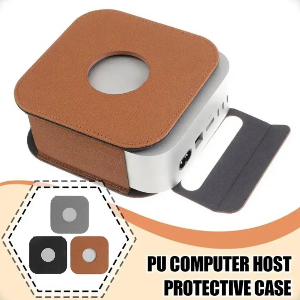 Easy to Clean Mini 4 Cover Mini 4 Protective Cover Faux Leather Sleeve Dustproof Desktop Computer Host Case Durable Shell for 4