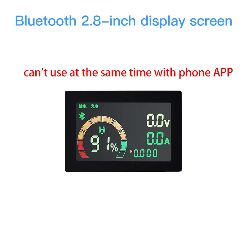 Ant Bms Display Screen 1.6/2.4/2.8/3.8/4.3 Inch Bluetooth LCD for 4s 8s 16s 24s 24v 36v 48v 96v Lifepo4/LiBattery Accessories