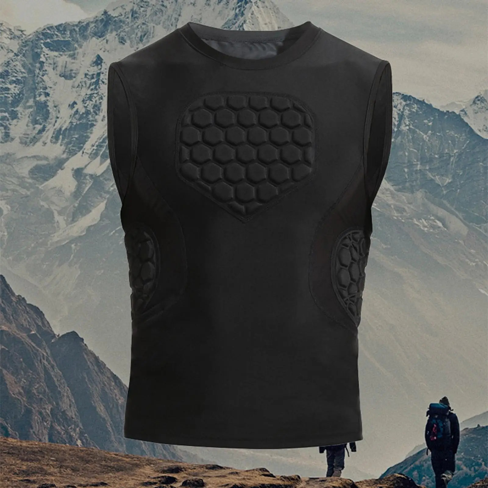 Chest Protector Breathable Comfortable Honeycomb Heart Guard Sports Protective Gear For Men Women Boys Girls Football Basketball