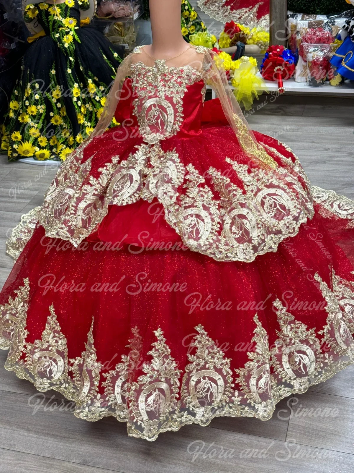 Robes de demoiselle d'honneur pour cérémonies de mariage, avec des Appliques dorées, sans manches, longueur au sol, pour fêtes d'anniversaire pour enfants, séance Photo personnalisée