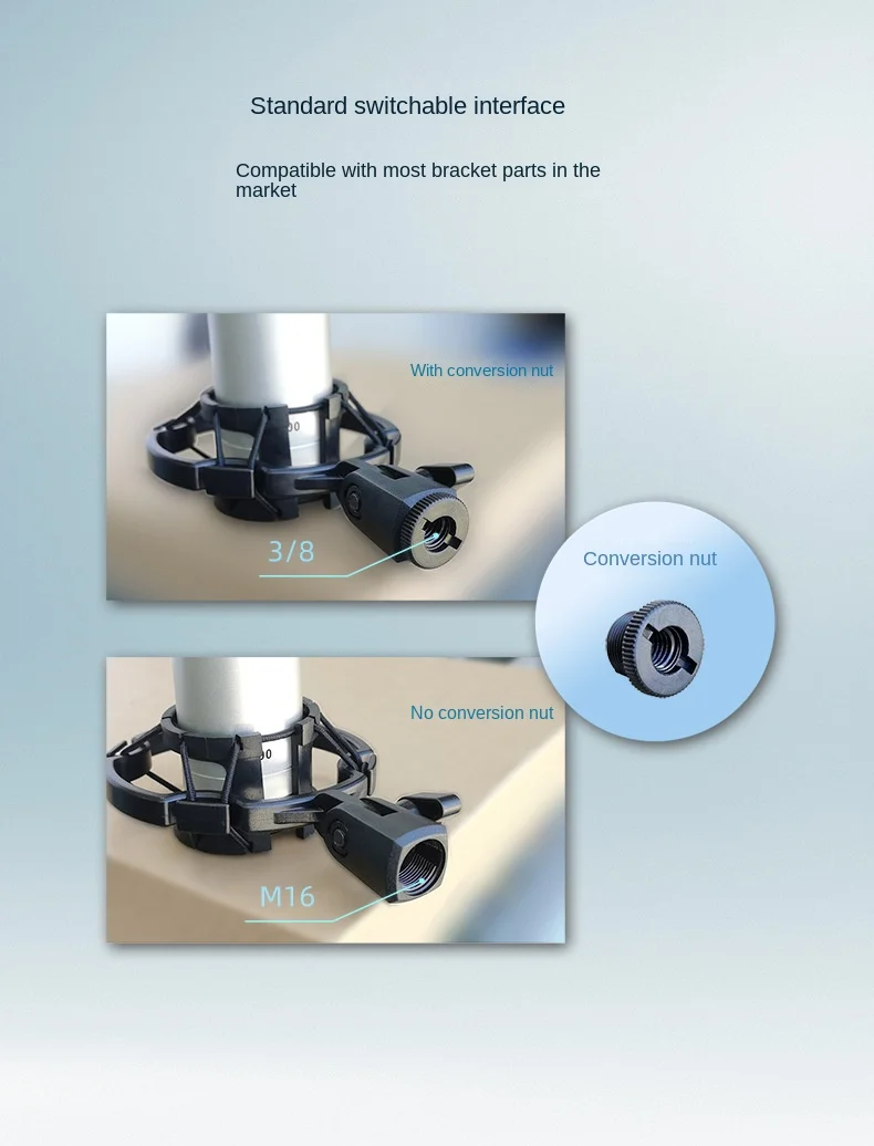 bm 800 Condenser Microphone Studio Recording bm800 Karaoke Microphone Kits for PC Computer Microphone Stand Shock Mount