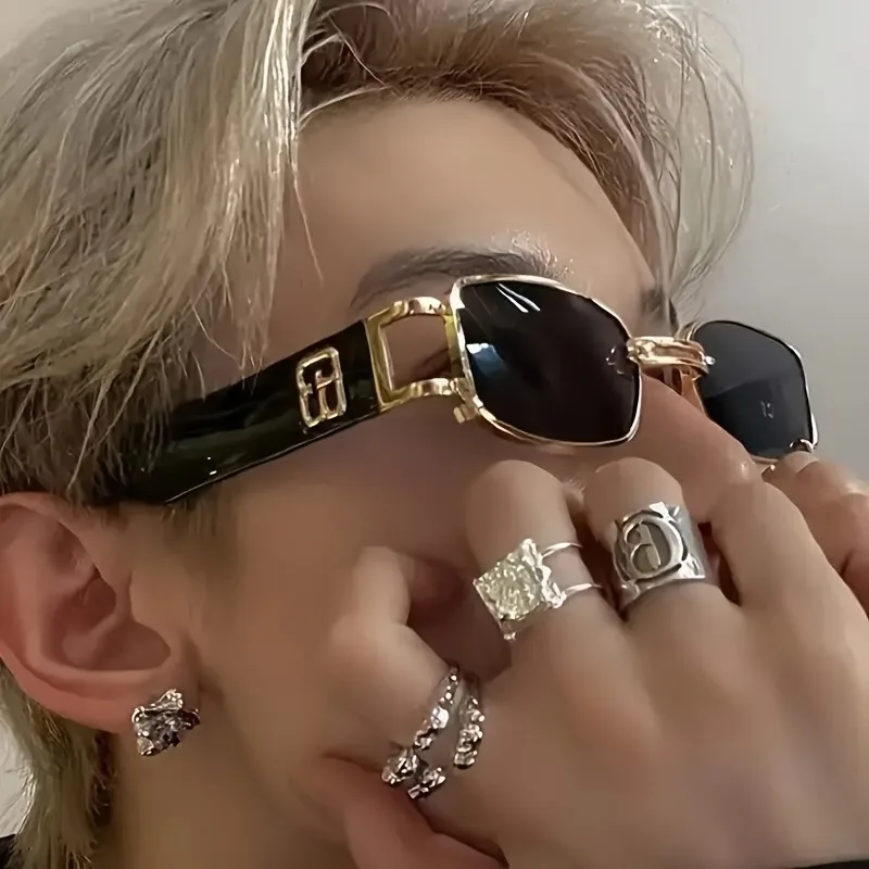 

1 шт. женские квадратные модные очки Y2K в стиле ретро, легкие, удобные для повседневной носки, незаменимый прочный семейный подарок