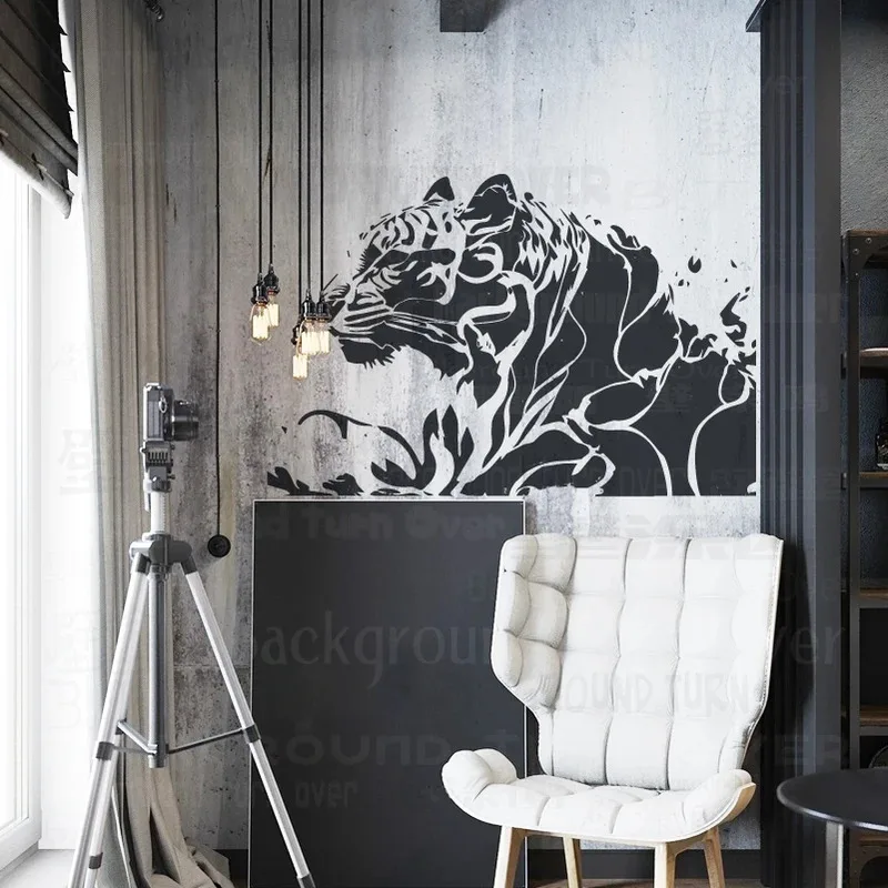 

Трафарет для декора стены, многоразовый шаблон 61 см-1121 см для рисования, шпаклевка, мебельный кирпич, тигр, брызг воды, животное