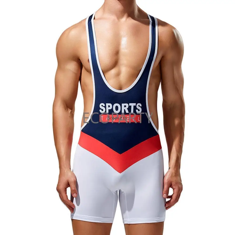 Bsr Men Camisa Hombre Bodysuit Undershirts Gym Sports Vest Leotard Men Boxers Wrestling Singlets Bodybuilding Jumpsuits