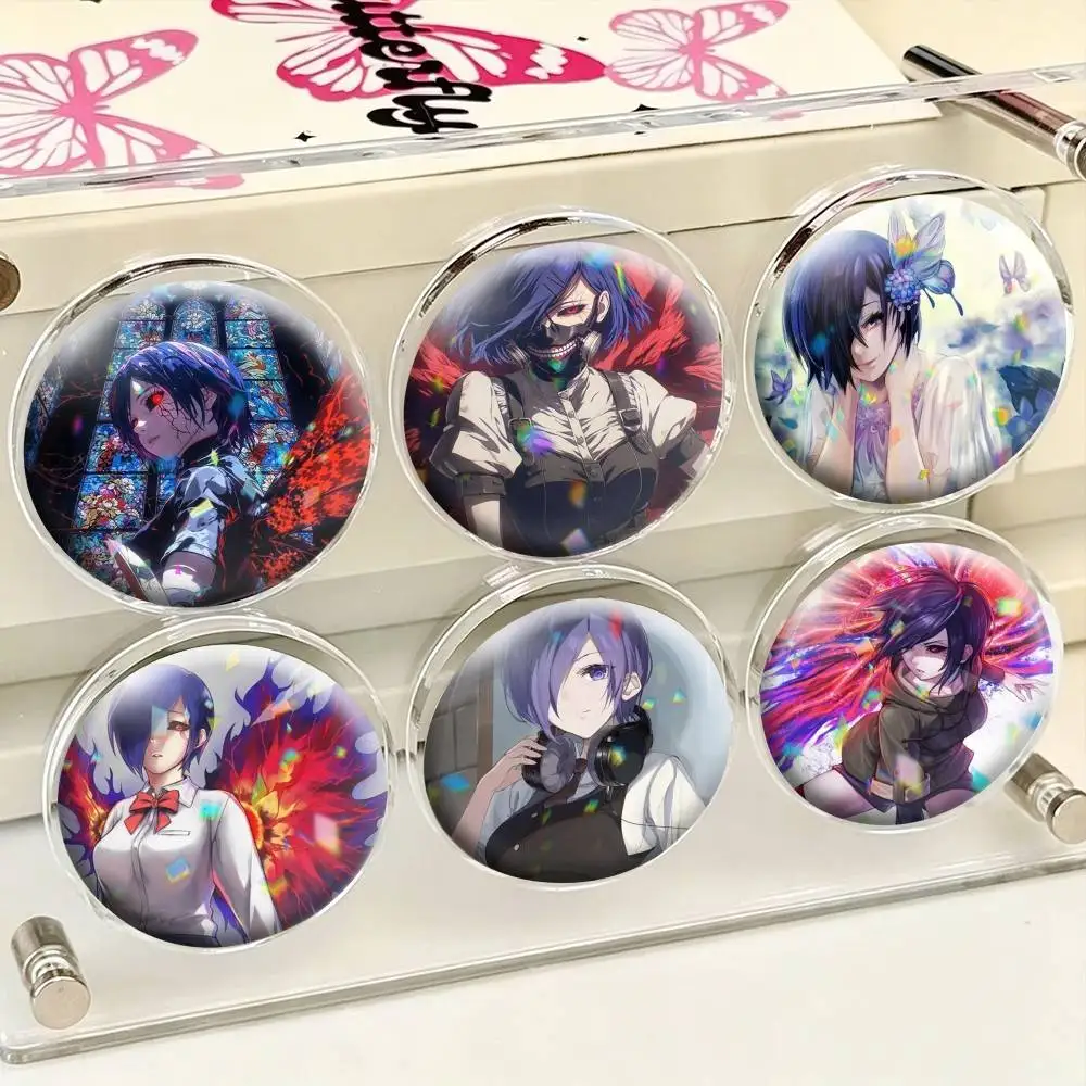 T-Tokyo Ghoul Kirishima Touka 25 32 44 58 75mm Badges Personalized Round Brooches Pins Accessory Gift
