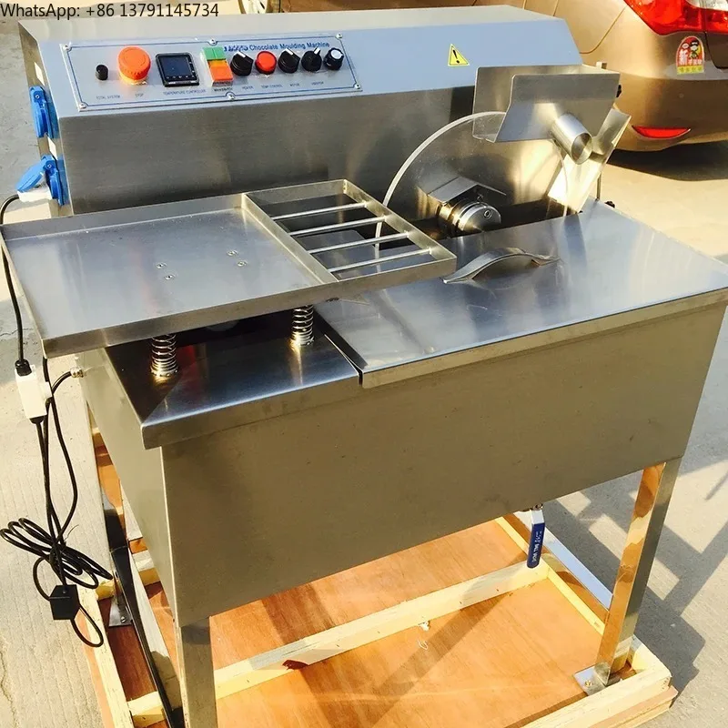 Mould Spread Chocolate Make Dipping Coating Enrobing Tempering Machine Processing Machinery For Small Business Production Line