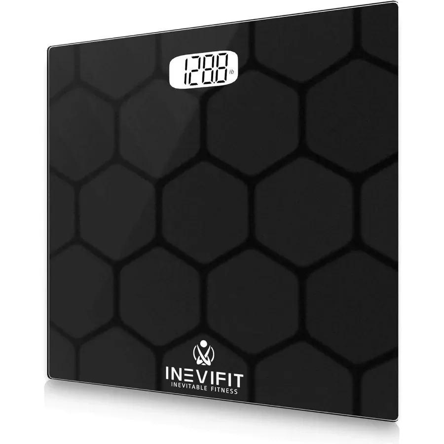 

Highly Accurate Digital Bathroom Scale for Home Use with 400 lbs Capacity and Builtin Battery Ideal for Fitness Tracking and Da