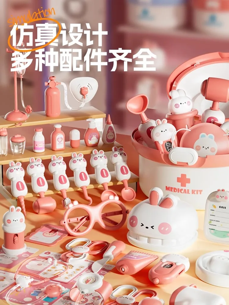 Doktersspeelset voor kinderen Complete fantasiespelset voor meisjes Kleine verpleegster Injectie- en stethoscoopspeelgoed Kerstcadeau voor kinderen