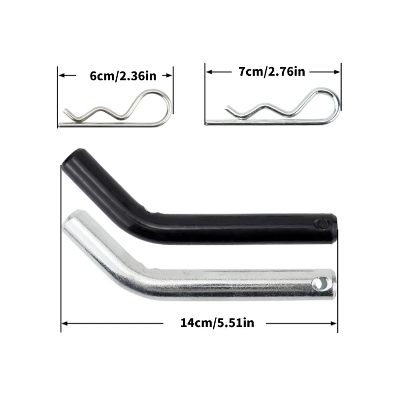 Off Road Trailer Hitch Pin Multiple Vehicle Adaptability High Grade Metal Construction Fast Setups Double Safety Lock