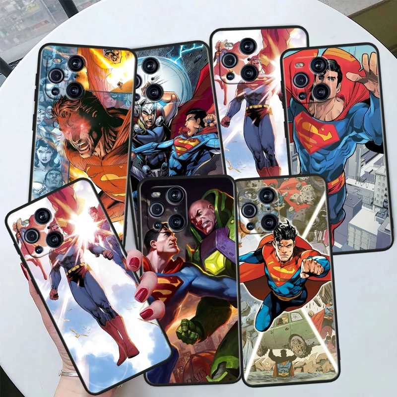 Batman Superman Cute For OPPO Find X6 X5 X3 X2 F21S F21 Pro Lite Neo Black Silicone Soft Cover Capa Phone Case