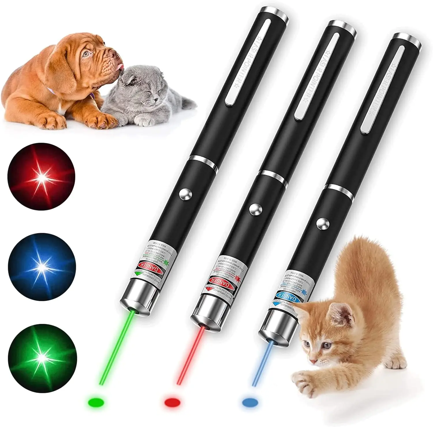 

Laser Pointer 4mW High Pointer Laser Meter Pet Cat Toy Light Sight 530Nm 405Nm 650Nm Power Red Dot Office Interactive Laser Pen