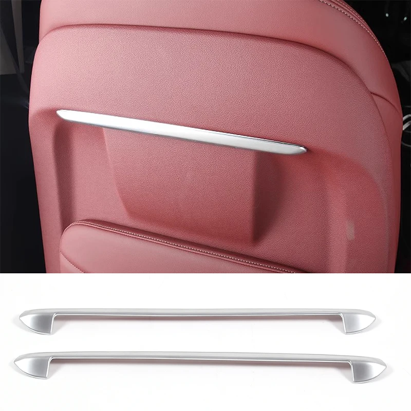 

For BMW X5 G05 2023 ABS Silver Car Front Row Seat Back Decoration Strips cover Trim Sticker Car Accessories