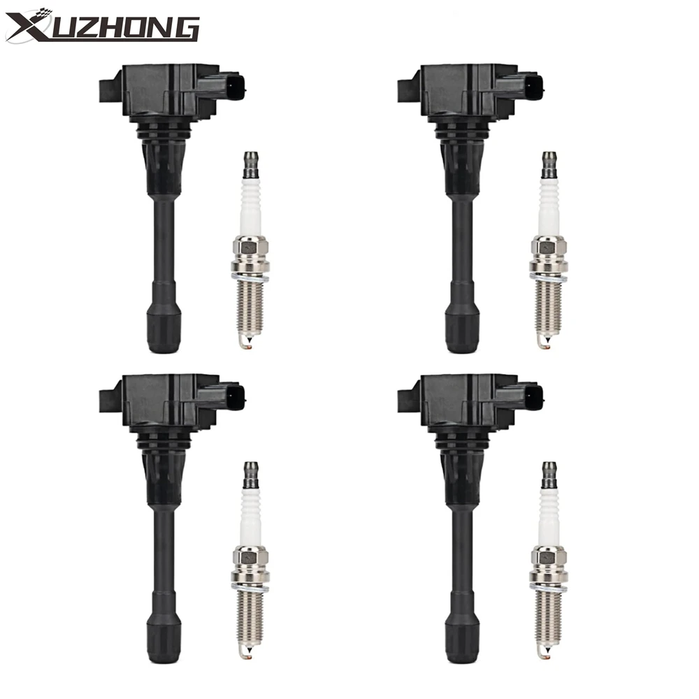 

4 UF549 For Nissan Altima Sentra rogue versa Spark Plugs and Ignition Coil packs