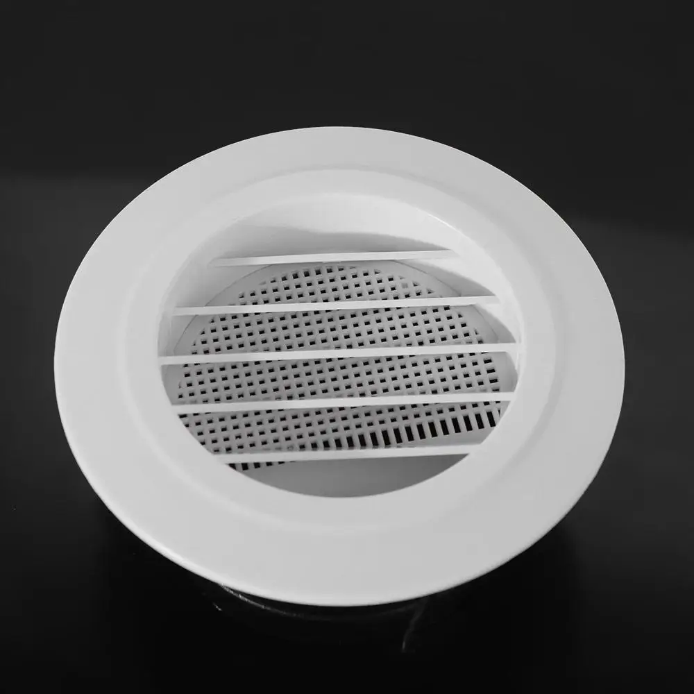 قابل للتعديل جولة تنفيس الهواء استخراج صمام 75-200 مللي متر الأبيض تنفيس الهواء استخراج صمام مصبغة جدار جبل البلاستيك