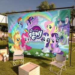 Animation M-My L-Little Pony Cartoon Flag Wall Hanging Banner Decoration Household Home Decor