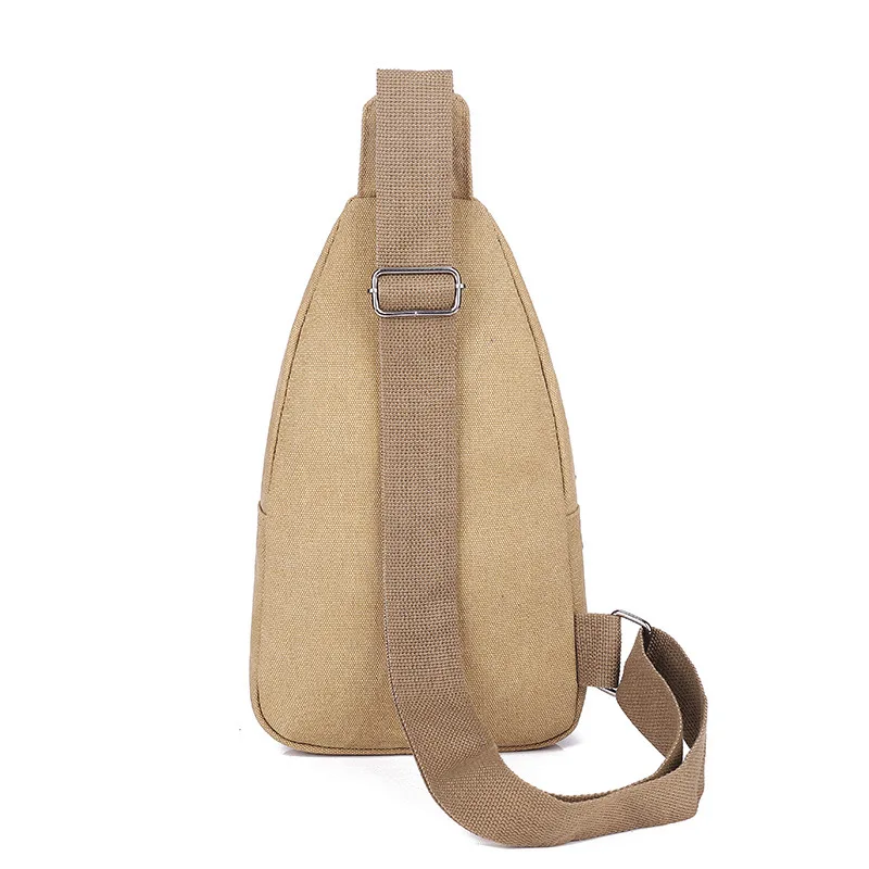 Bolso de pecho de gran capacidad para Hombre, bandolera de lona, práctico, a la moda, novedad