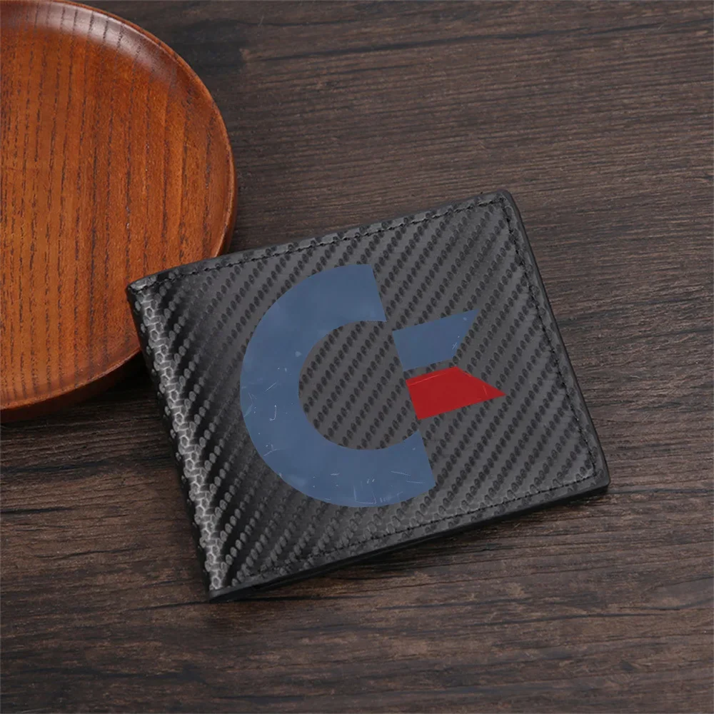 Circle blue red shape simple logo Men's Wallets Simple Business Modern Stylish Printing Design Gifts For Father Boyfriend Christ