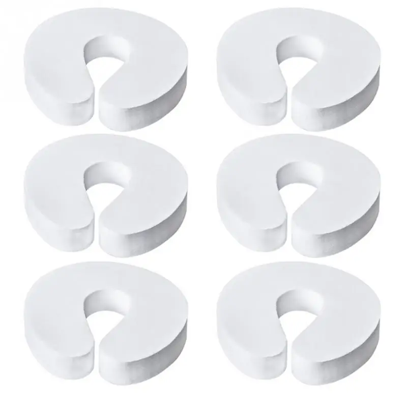 6pcs C Shape Child Finger Safety Door Plug Foam Door Stop 6 Pack Baby Safety Lock